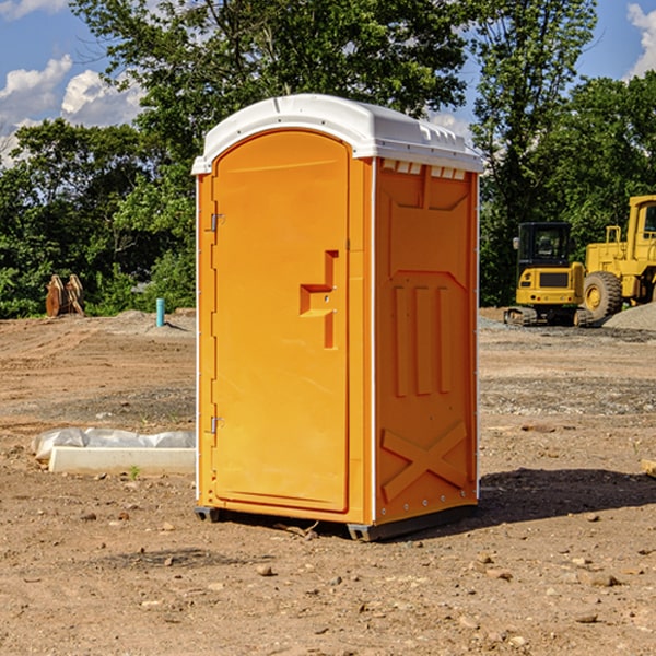 how often are the porta potties cleaned and serviced during a rental period in Joyce